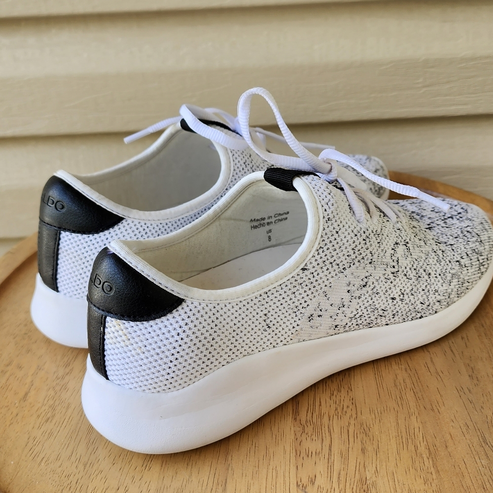 Aldo women's white and black sneakers size 8 - Picture 6 of 10